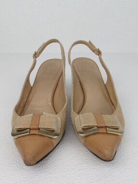 Stuart Weitzman Slingback Bow Pointed Toe Women's Size 7